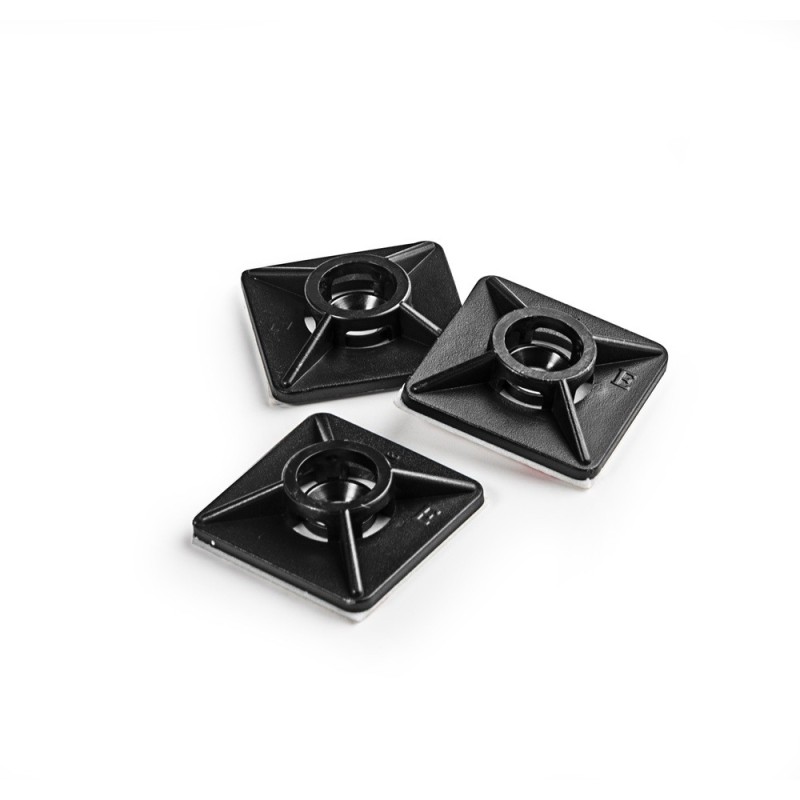 18252/ Base adhesiva negra brida 4,8mm (Bolsa 25 Uds.)