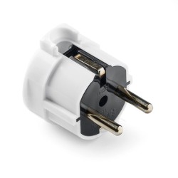 1102-1102/Clavija 4,8mm TT Lat.16A-250V Blanco