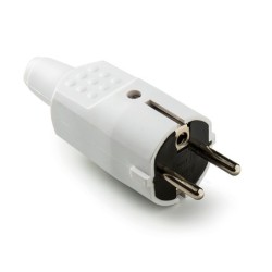 1104-B-1104-B/Clavija 4,8mm PVC goma 16A-250V Blanco