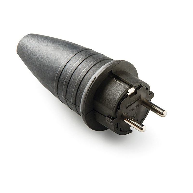 1144/ Clavija TT 16A-250V Goma Negro