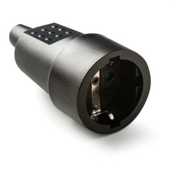 2104/ Base TT 16A-250V PVC goma Negro