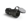 2167/ Base TT 16A-250V C/Tapa Goma Negro IP54