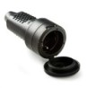 2108/ Base TT 16A-250V C/Tapa Goma Negro