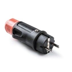 1165/ Clavija TT 16A-250V Negro con prensaestopa