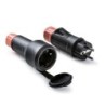 2920/ Kit Clavija+Base TT 16A-250V Negro prensaestopa
