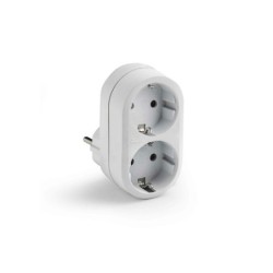 1332/ Adaptador doble TT 16A-250V Blanco