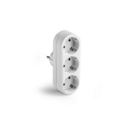 1333/ Adaptador triple TT 16A-250V Blanco