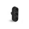 1333-N/ Adaptador triple TT 16A-250V Negro