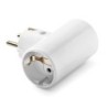 1302/ Adaptador doble TT Cerámica 16A-250V