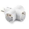 1303/ Adaptador triple TT Cerámica 16A-250V