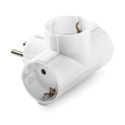 1307/ Adaptador triple TT Lateral 16A-250V
