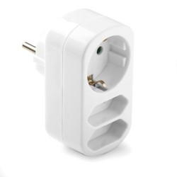 1314/ Adaptador triple TT 10/16A-250V