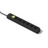 2518-N/ Base 6 tomas TT C/Int.Cable 1,5 Negro