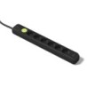 2636-N/ Base 6 tomas TT+2 USB C/Int.Cable 1,5 Negro