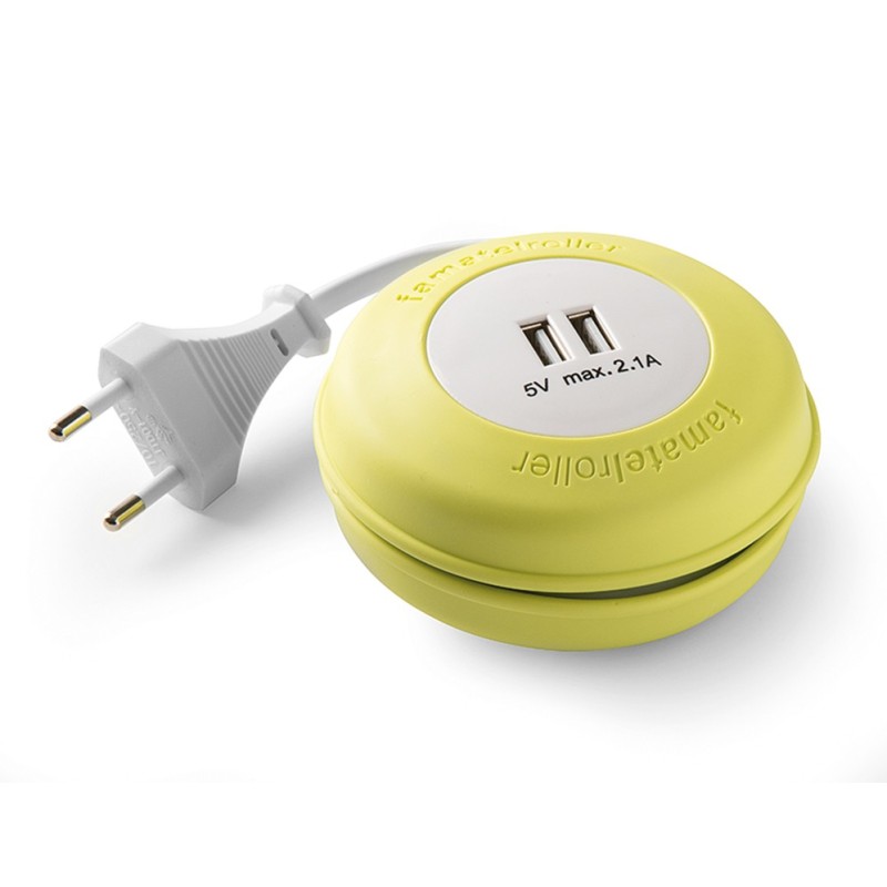 2957/ Roller 2 tomas USB 2 metros 2x0,75 lima