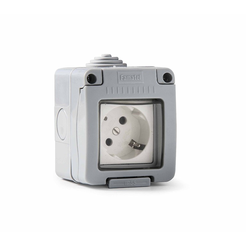 19068/ Base TT lateral estanco 16A-250V
