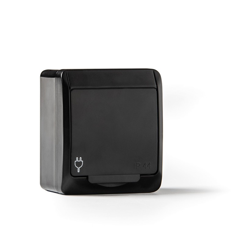 5123-N/ Base TT lateral estanco 16A-250V negro