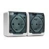 5125/ Doble base TT lateral estanco 16A-250V blanco