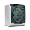 5123/ Base TT lateral estanco 16A-250V blanco