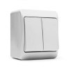 5103/ Doble interruptor estanco 10A-250V blanco