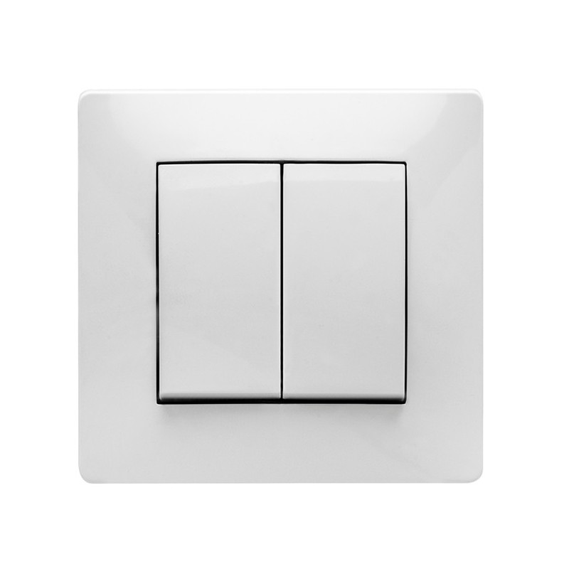 9303/ Doble conmutador 10A-250V blanco