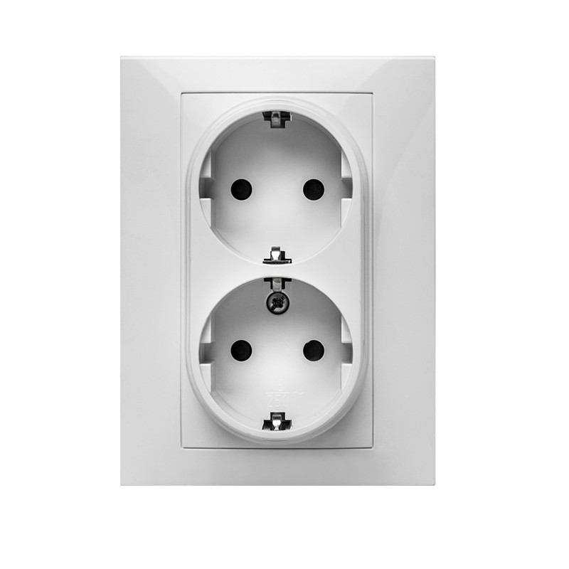 9125/ Doble toma de corriente 16A-250V blanco
