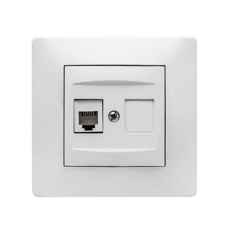 9137/ Toma telefono RJ-11 blanco
