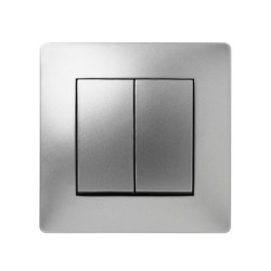 9403/ Doble conmutador 10A-250V aluminio