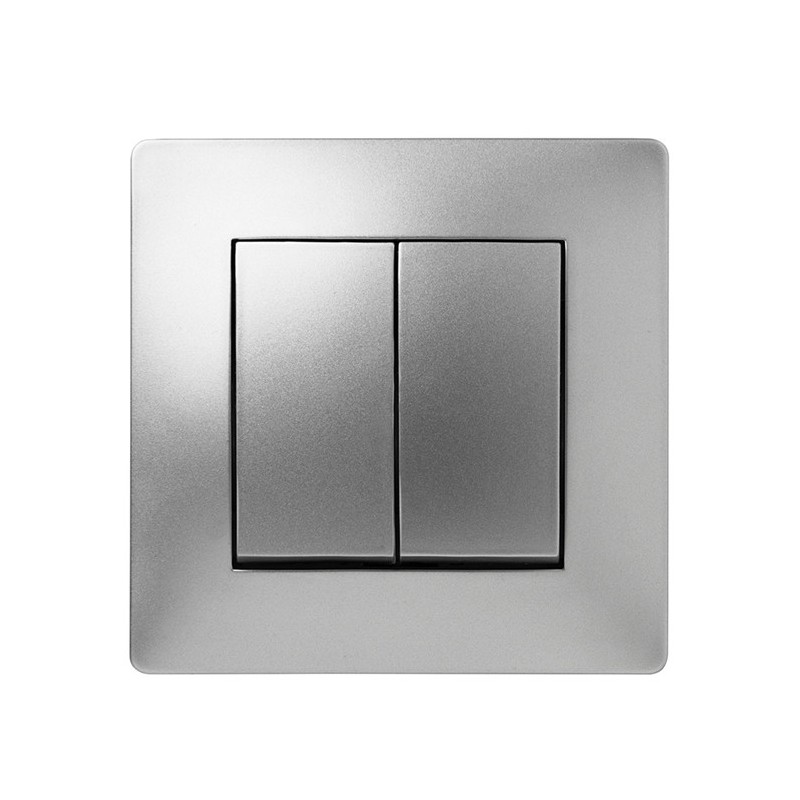 9403/ Doble conmutador 10A-250V aluminio