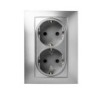 9225/ Doble toma de corriente 16A-250V aluminio