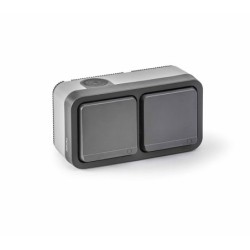 19096H/ Doble base horizontal TT 16A-250V