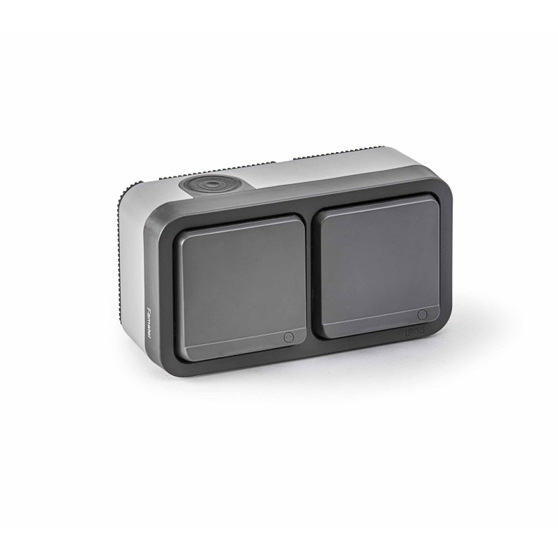 19096H/ Doble base horizontal TT 16A-250V