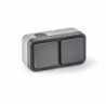 19096H/ Doble base horizontal TT 16A-250V