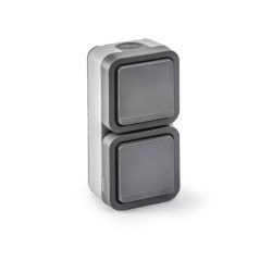 19097V/ Doble base vertical TT 16A-250V