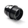 163/ Portalámparas roscado+tope E-27 Negro
