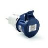 13912/ Adaptador clavija 2P+TTL base 2P+T
