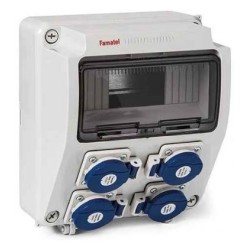 3957.4/ Caja 4 tomas 2P+TTL 16A IP54