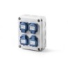 3065/ Caja estanca 4 tomas 2P+TT lateral IP54