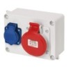 3067/ Caja estanca 1 toma 2P+TTL + 1 3P+T IP54