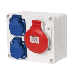 3069/ Caja estanca 2 toma 2P+TTL + 1 3P+T IP54