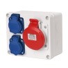 3069/ Caja estanca 2 toma 2P+TTL + 1 3P+T IP54